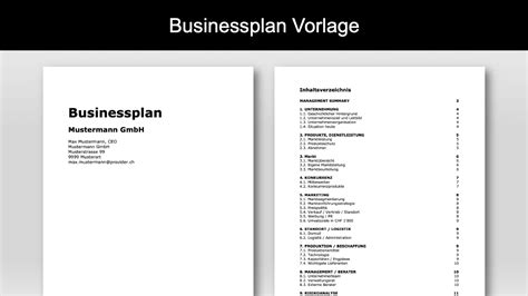 businessplan kurzform